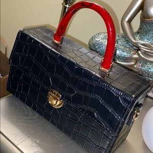 Cute leather black purse